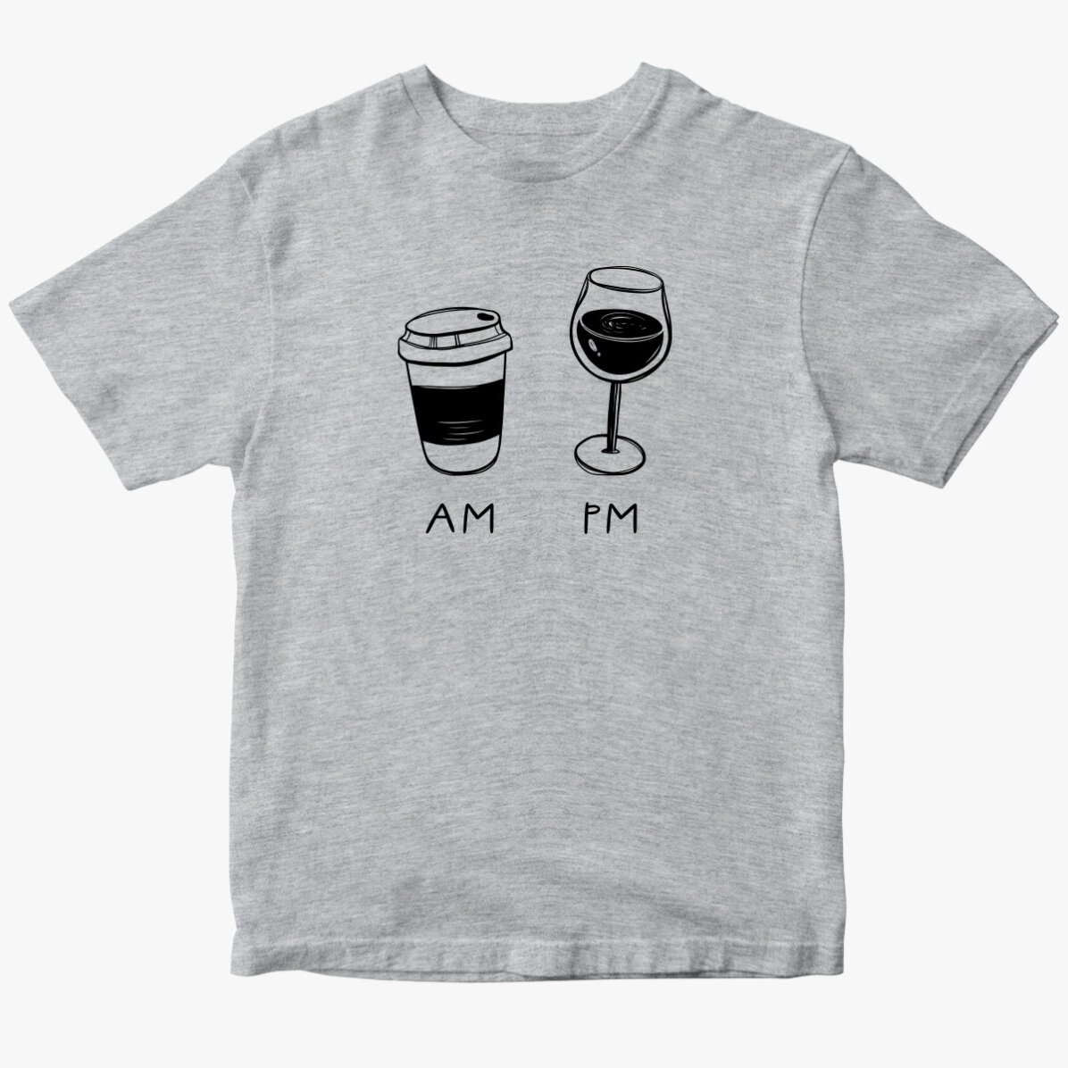 Personalisiertes Baumwoll-T-Shirt – AM/PM
