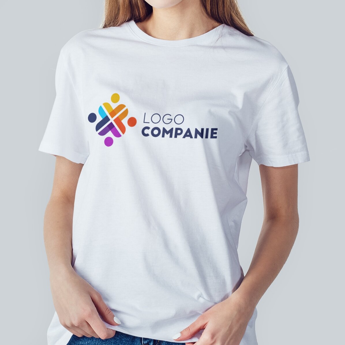 Personalisiertes Baumwoll-T-Shirt mit Landscape-Logo