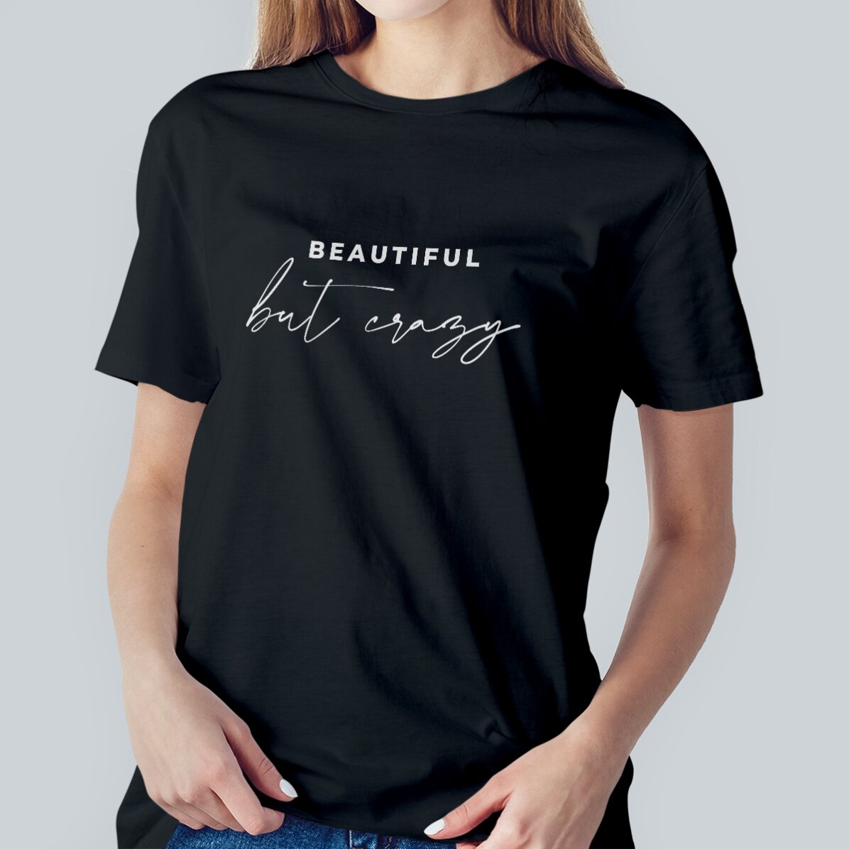Custom cotton T-shirt with funny message