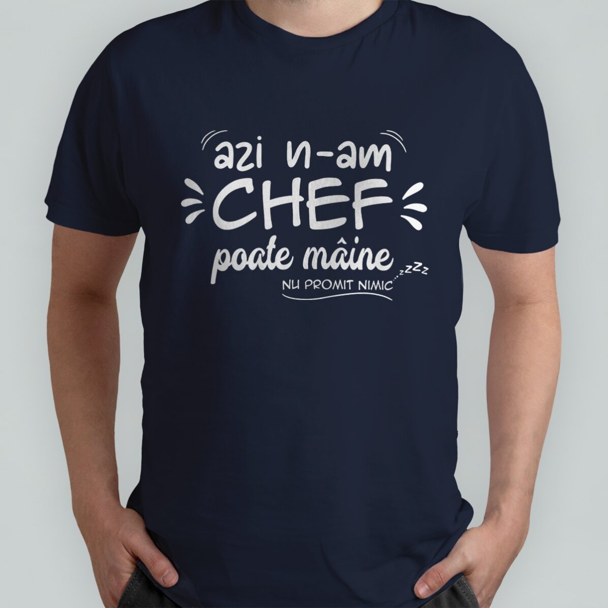 Personalisiertes Baumwoll-T-Shirt mit Aufdruck – Heute habe ich keine Lust