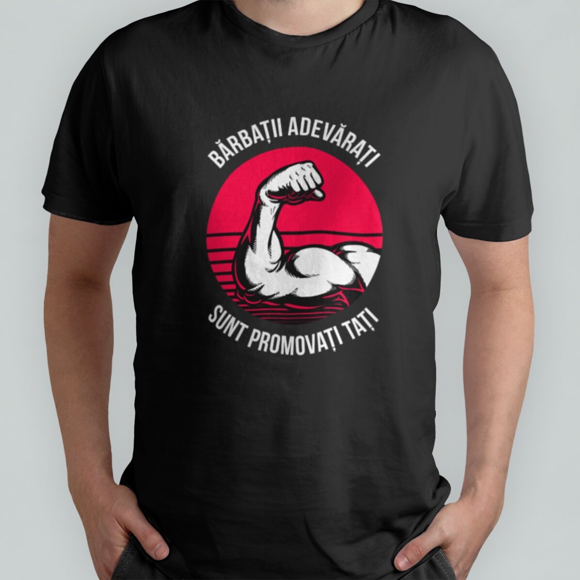 Personalisiertes Baumwoll-T-Shirt mit Aufdruck – Echte Männer