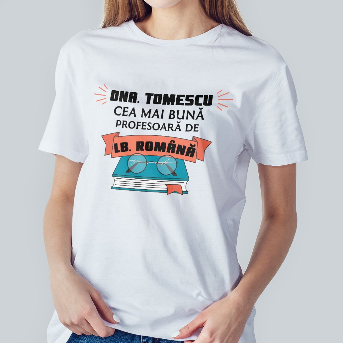 Personalisiertes Baumwoll-T-Shirt mit Aufdruck – „Best teacher“