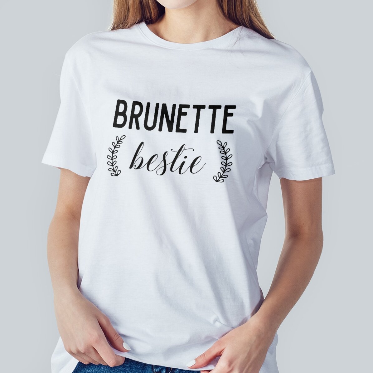 Personalisiertes Baumwoll-T-Shirt mit Aufdruck – Besties