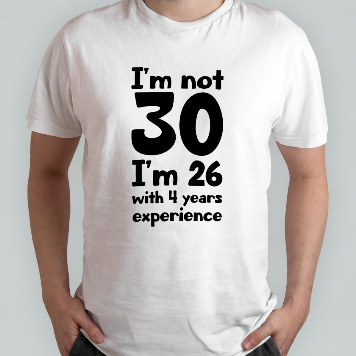 Custom cotton T-shirt with text - Birthday