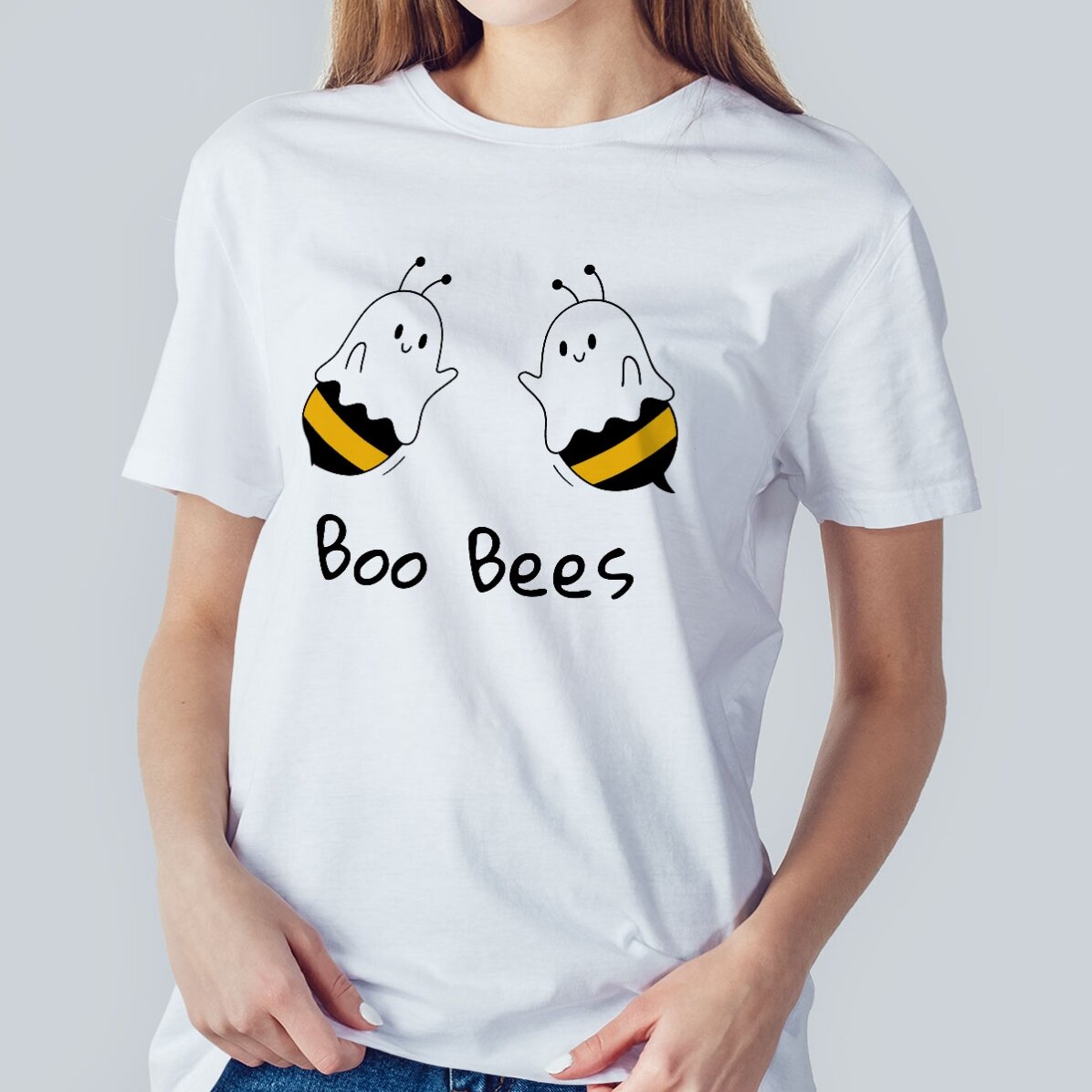 Personalisiertes Baumwoll-T-Shirt mit Aufdruck – Boo