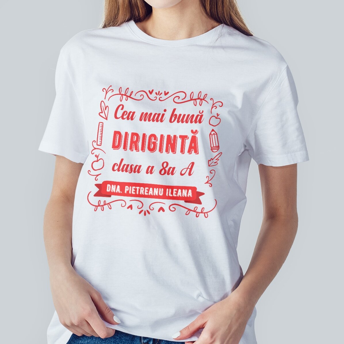 Personalisiertes Baumwoll-T-Shirt mit Aufdruck – Der beste Lehrer