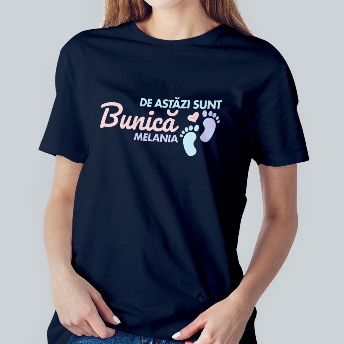 Personalisiertes Baumwoll-T-Shirt mit Aufdruck – Ab heute bin ich Oma