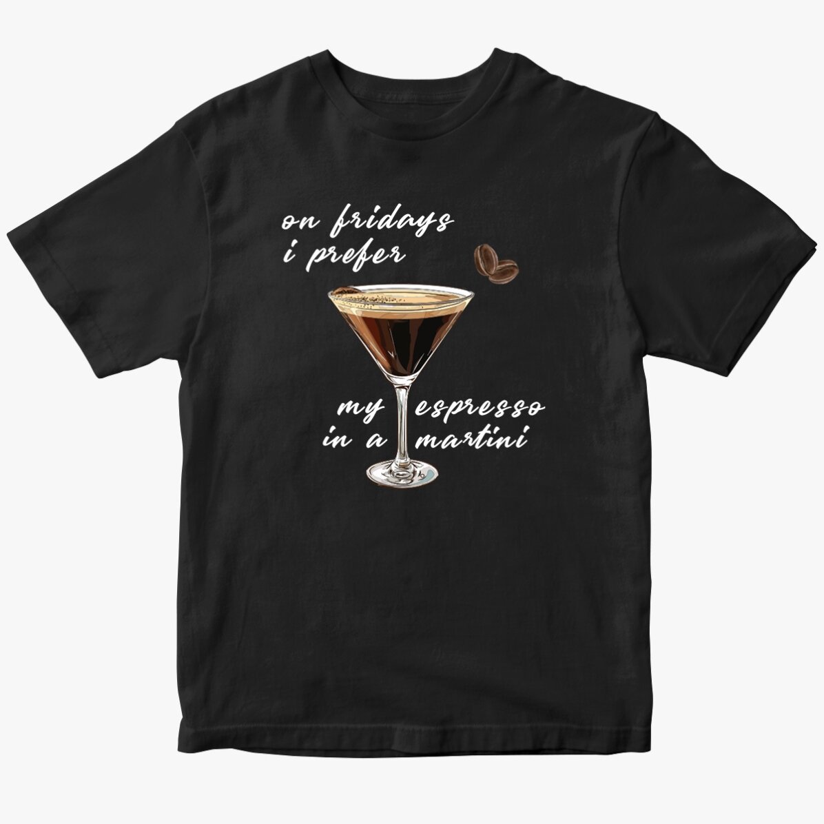 Personalisiertes Baumwoll-T-Shirt mit Aufdruck – Espresso Martini