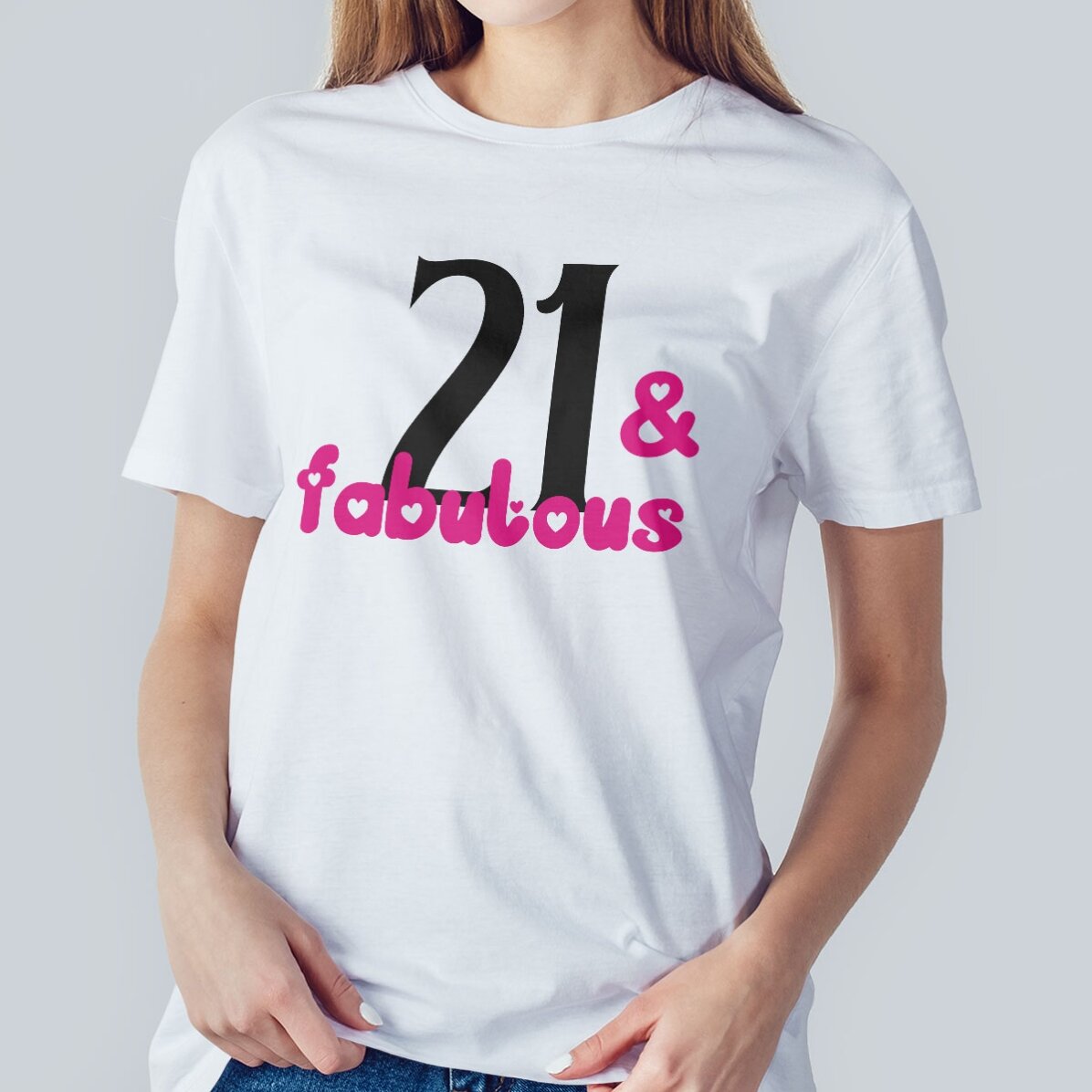 Personalisiertes Baumwoll-T-Shirt mit Aufdruck – Fabulous