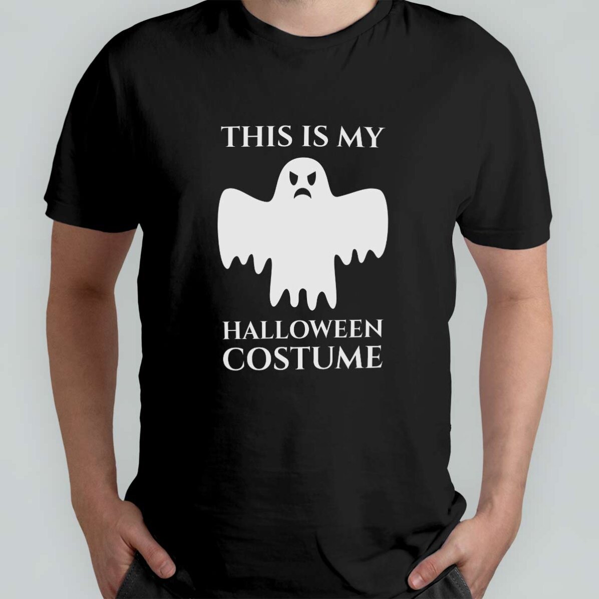 Custom cotton T-shirt with text - Halloween