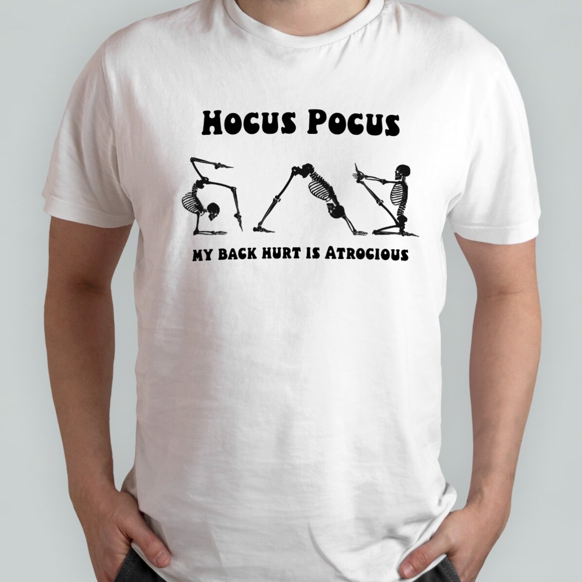 Personalisiertes Baumwoll-T-Shirt mit Aufdruck – Hocus Pocus