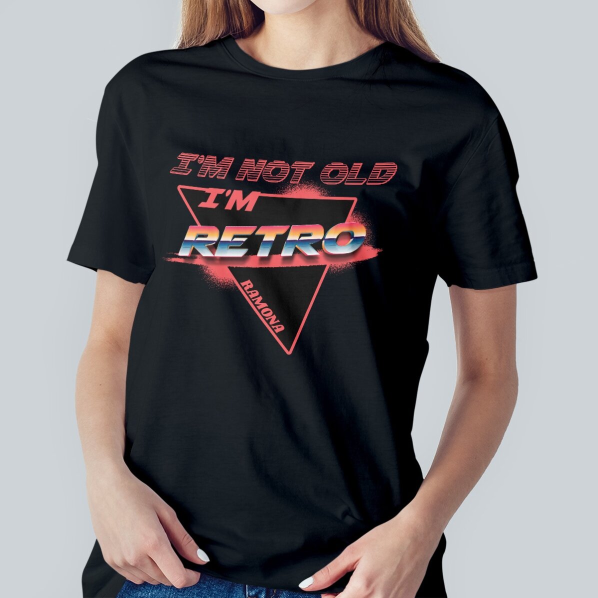 Personalisiertes Baumwoll-T-Shirt mit Aufdruck – „I