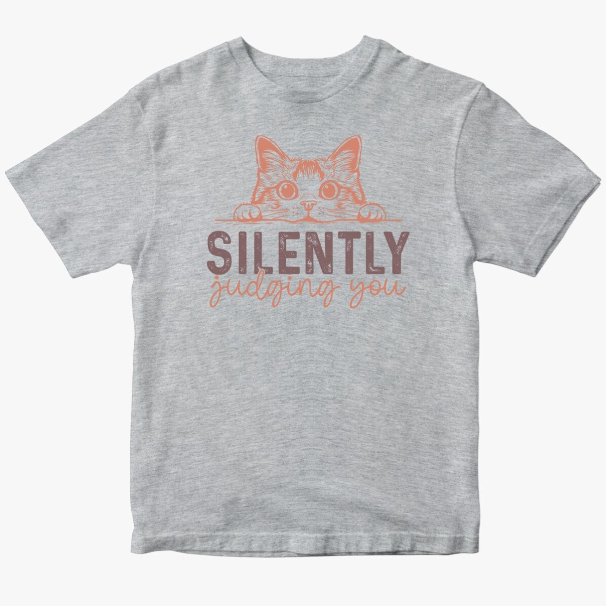 Personalisiertes Baumwoll-T-Shirt – „Judging you“