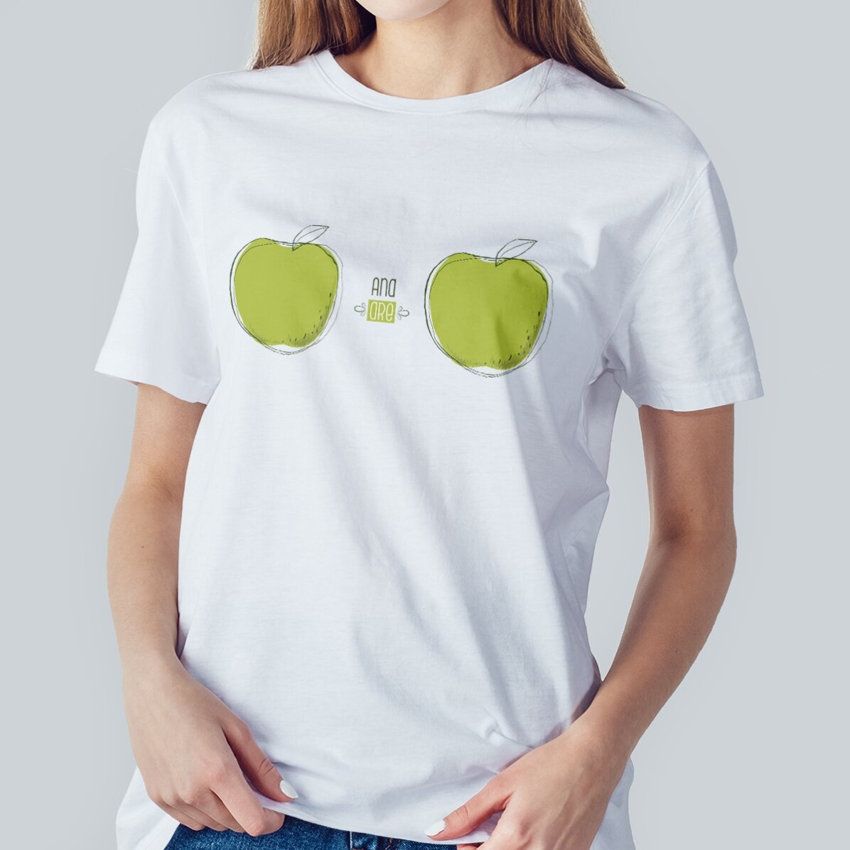 Custom cotton T-shirt with text - MERE