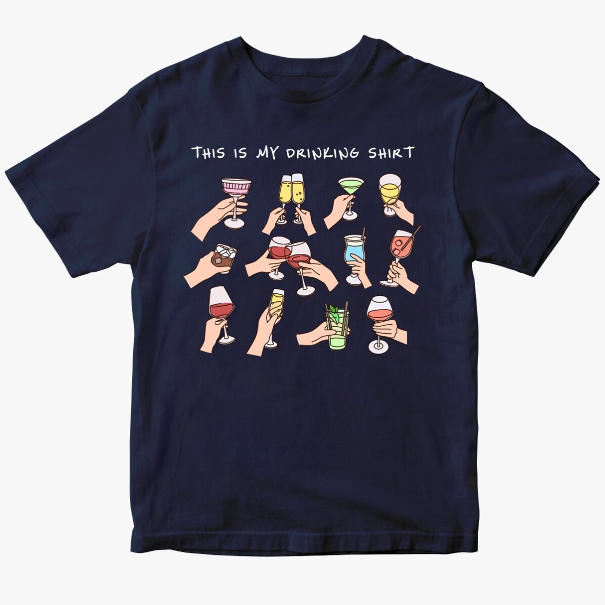 Personalisiertes Baumwoll-T-Shirt mit Aufdruck – My drinking shirt