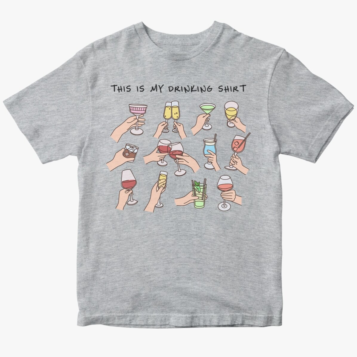 Personalisiertes Baumwoll-T-Shirt mit Aufdruck – My drinking shirt