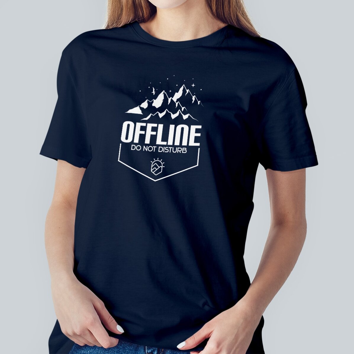 Personalisiertes Baumwoll-T-Shirt mit Aufdruck – Offline