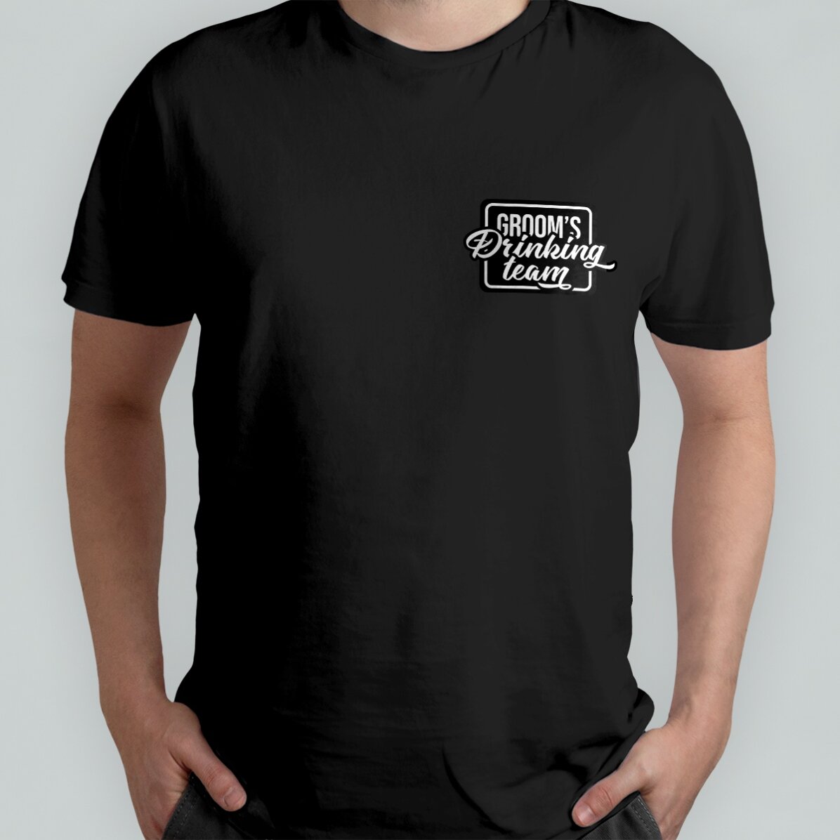 Personalisiertes Baumwoll-T-Shirt mit Aufdruck für den Junggesellenabschied – Groom