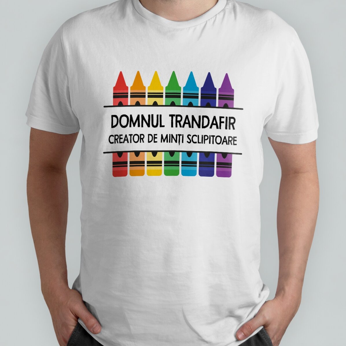 Customised cotton T-shirt with text for teachers - Pencils
