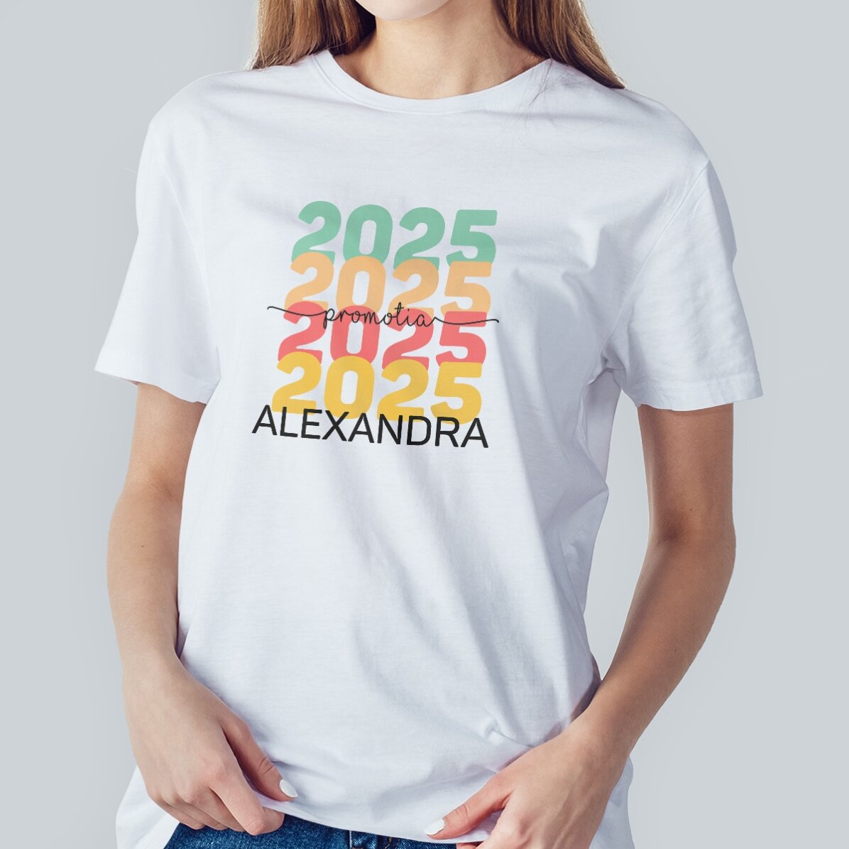 Personalisiertes Baumwoll-T-Shirt mit Aufdruck – Sonderangebot