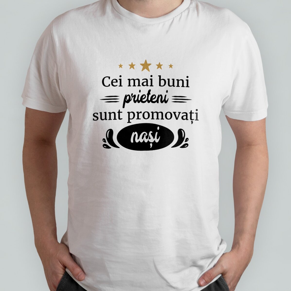 Custom cotton T-shirt with text - Promote us