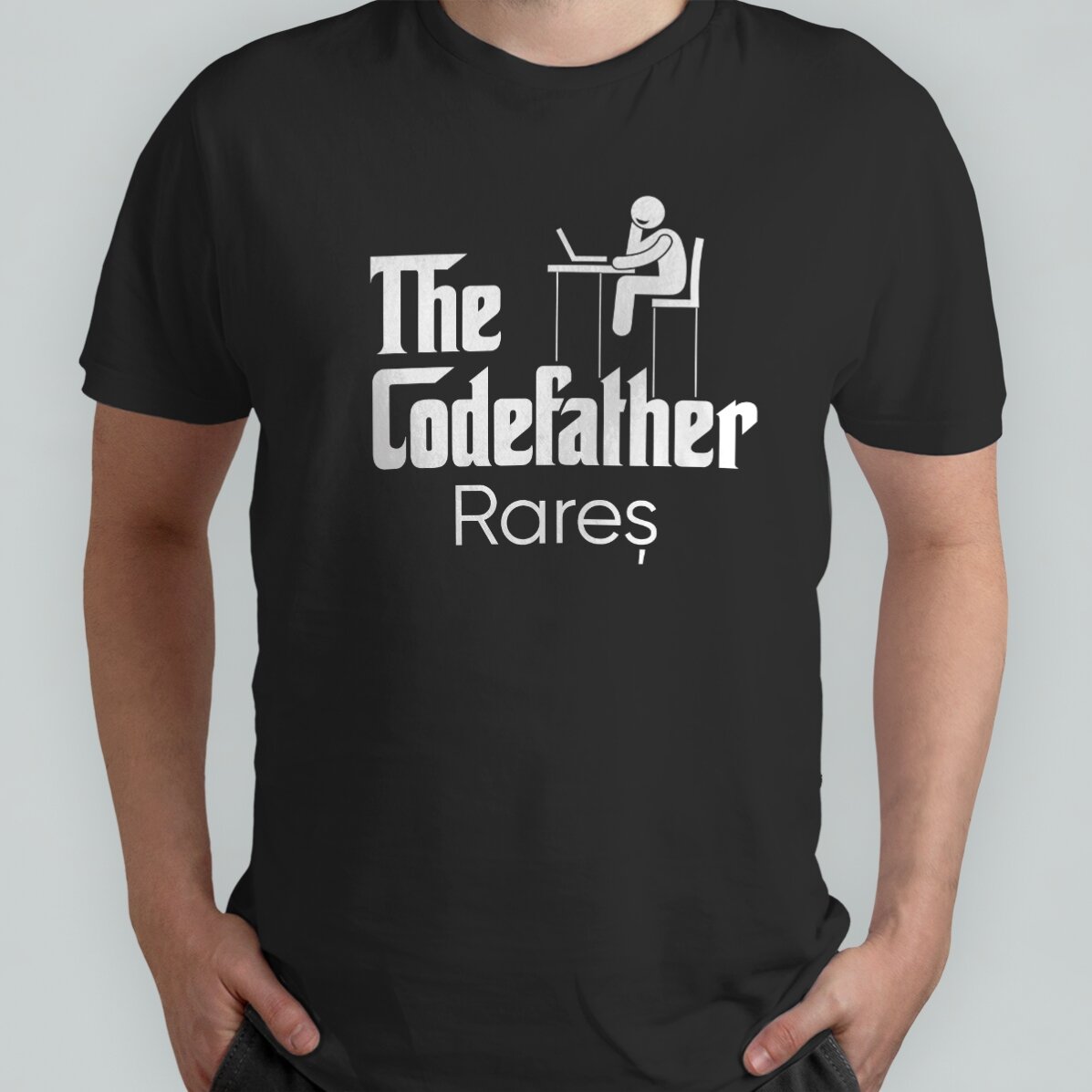 Personalisiertes Baumwoll-T-Shirt mit Aufdruck – The Codefather