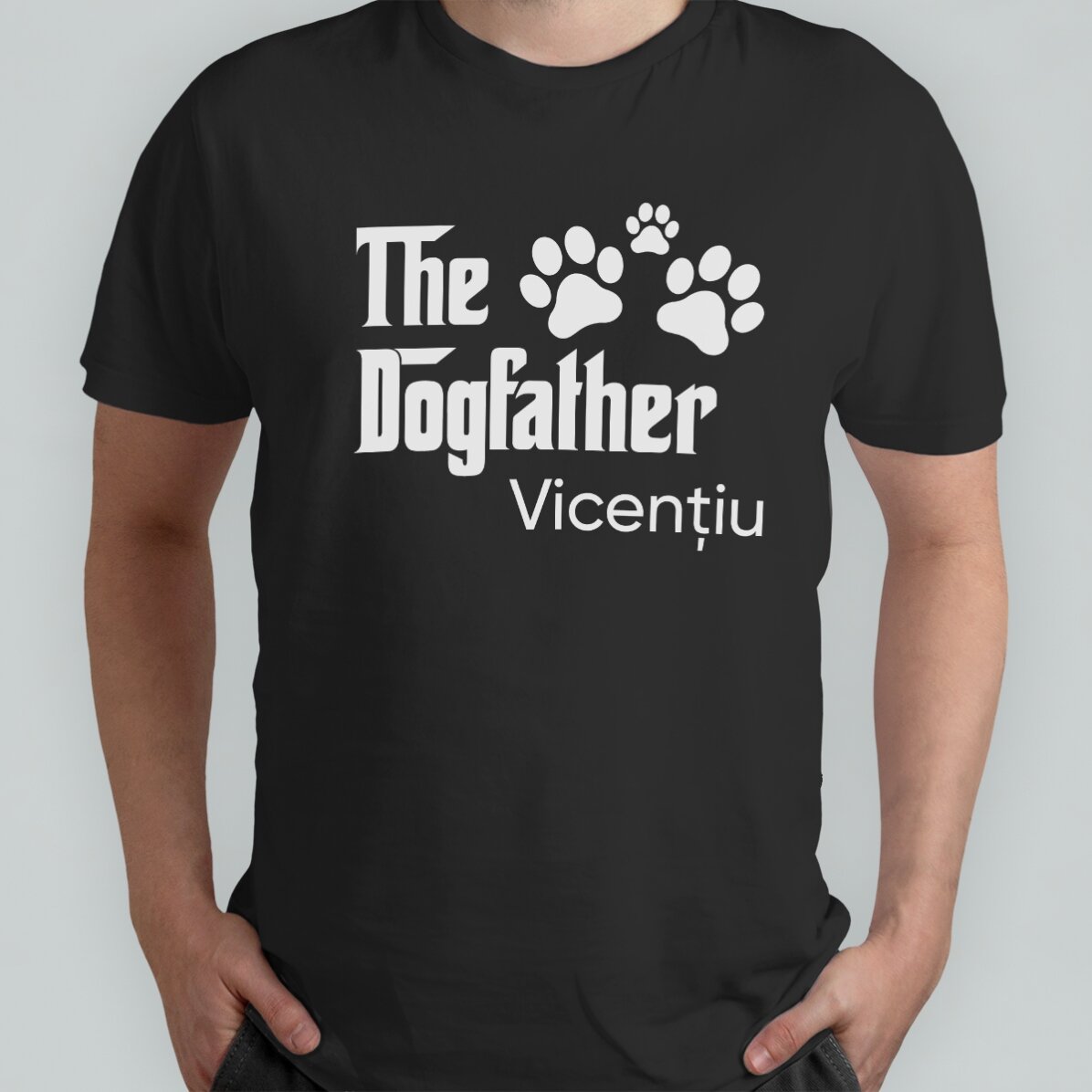 Personalisiertes Baumwoll-T-Shirt mit Aufdruck – The Dogfather
