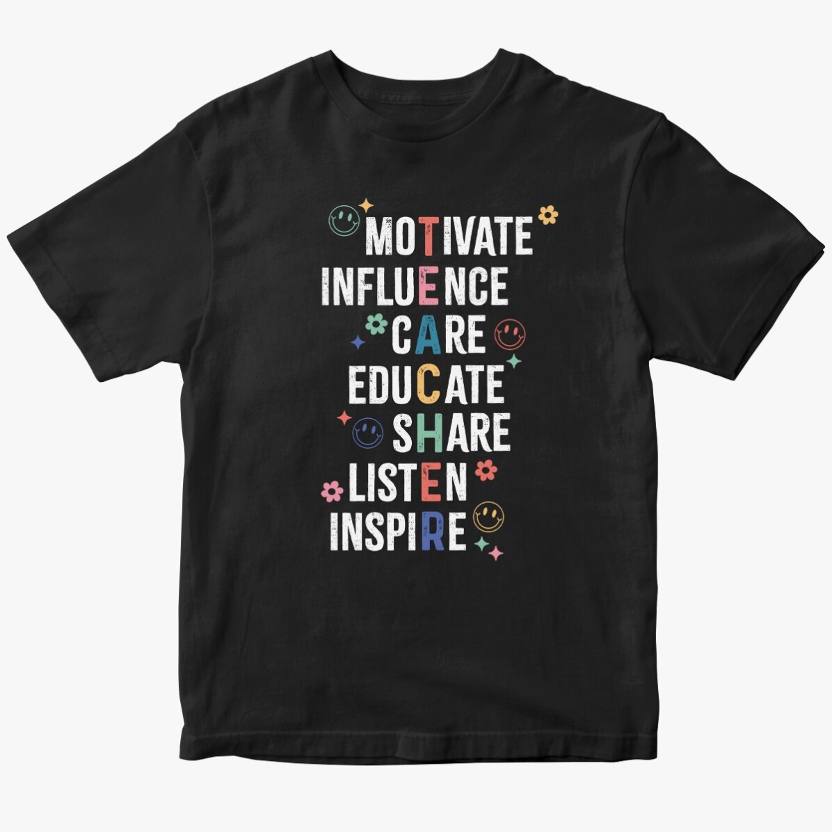 Personalisiertes Baumwoll-T-Shirt – Teacher