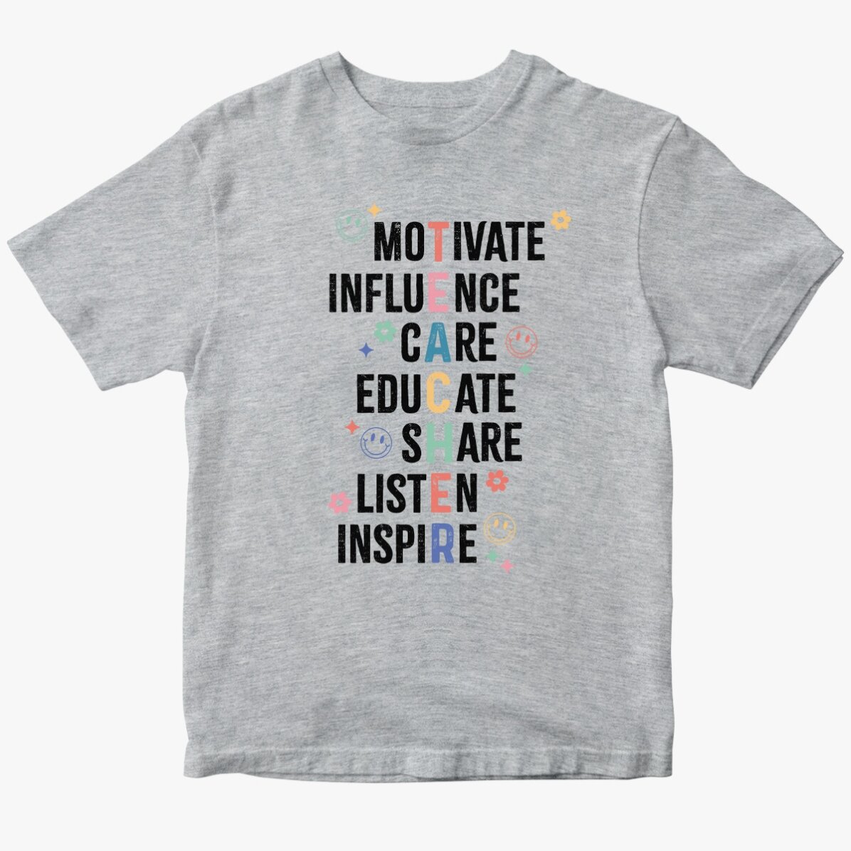 Personalisiertes Baumwoll-T-Shirt – Teacher