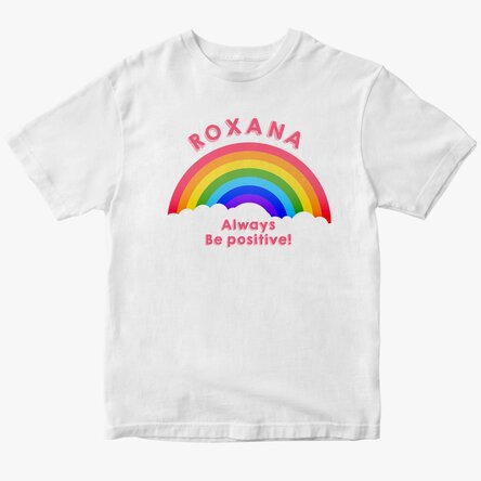 Personalisiertes T-Shirt mit Aufdruck – „Always be positive“