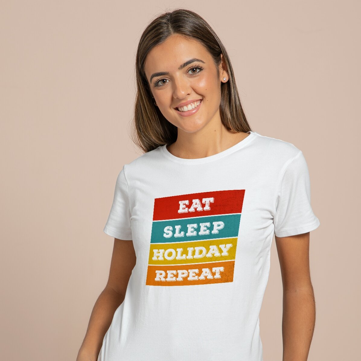 Personalisiertes T-Shirt mit Aufdruck – Eat. Sleep...