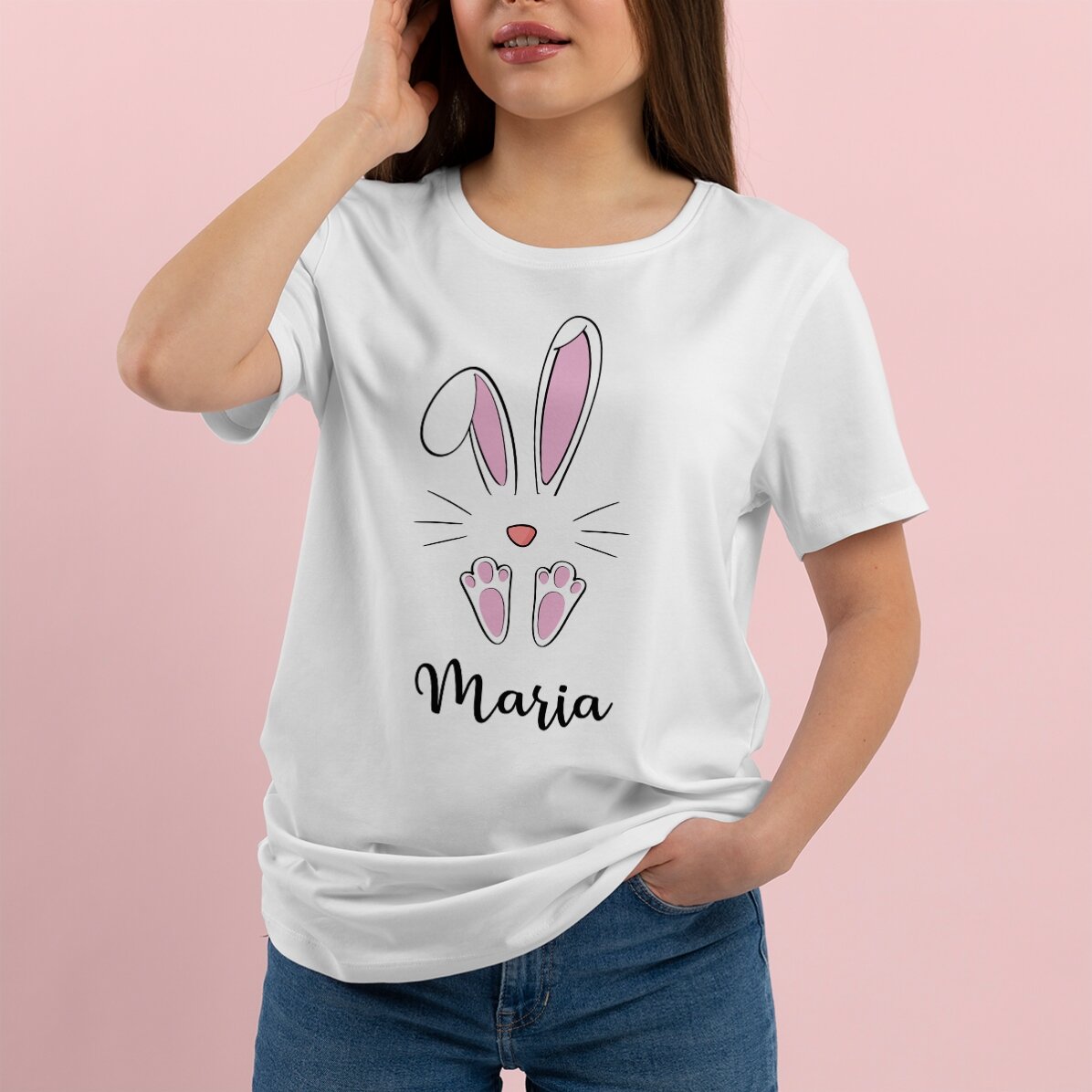 Personalisiertes T-Shirt mit Aufdruck – Hase
