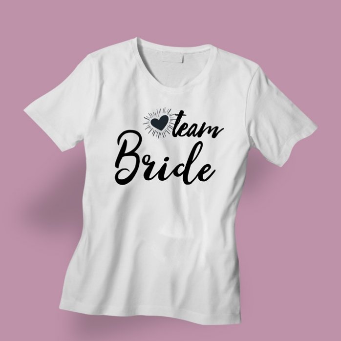 Personalisiertes T-Shirt mit Aufdruck – Team Bride