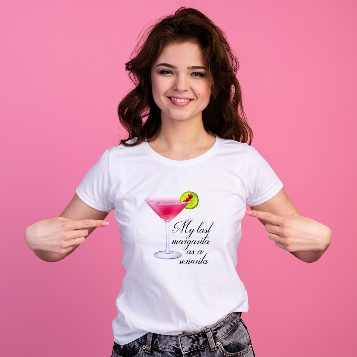 Personalisiertes Baumwoll-T-Shirt für die zukünftige Braut – Margarita
