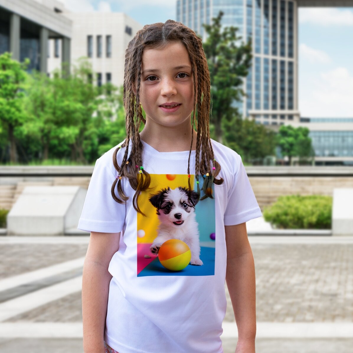 Personalisiertes Sport-T-Shirt für Kinder mit Porträtfoto