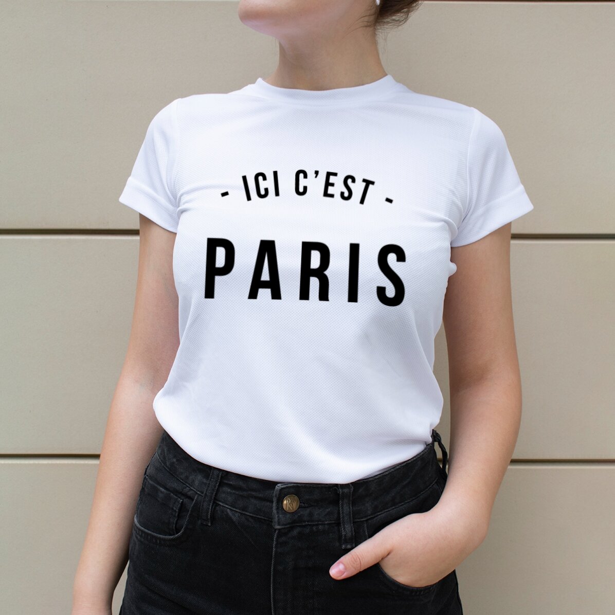 Individuell gestaltetes Sport-T-Shirt mit Aufdruck auf der Vorderseite