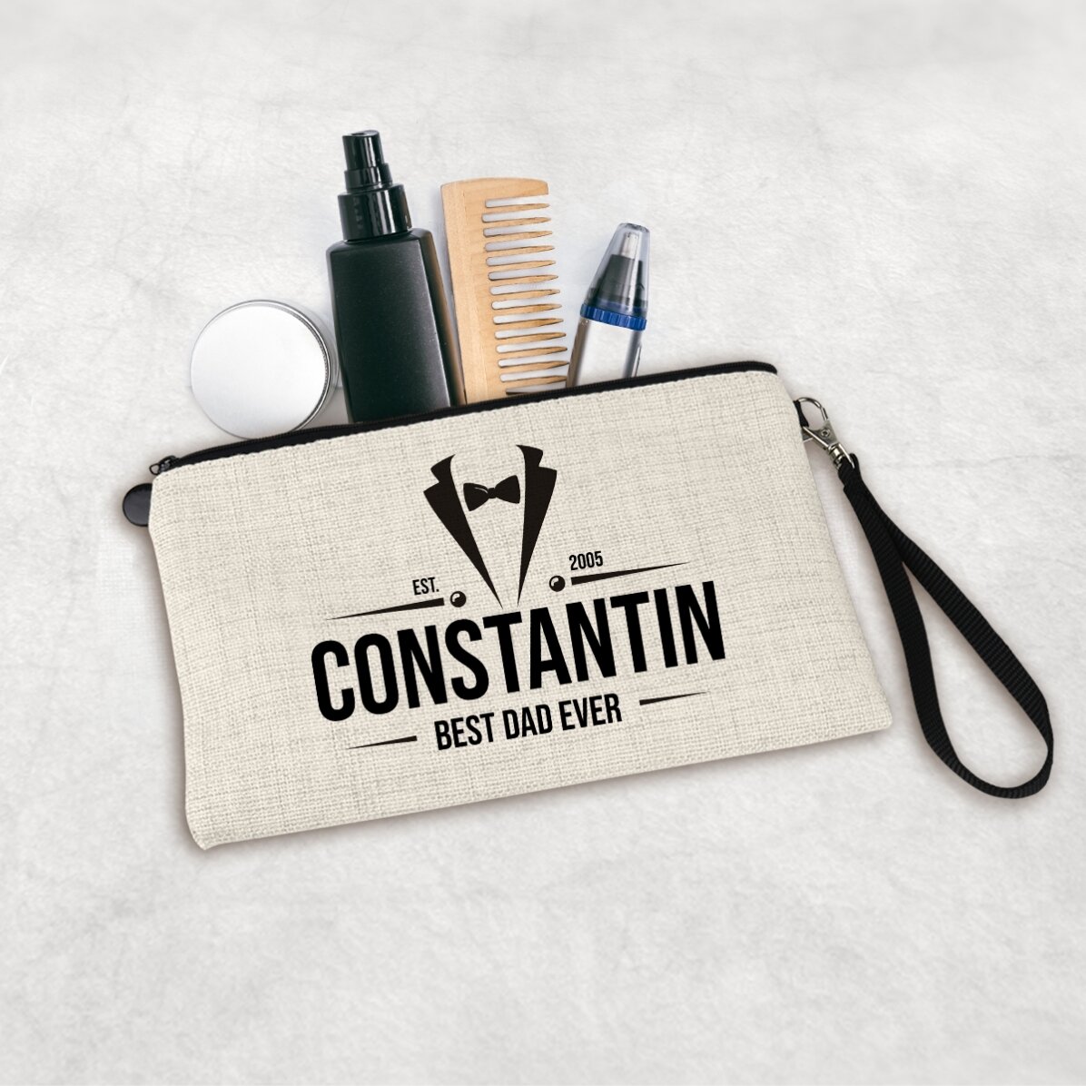 Personalisiertes Accessoire-Set für Herren mit Text – Elegant