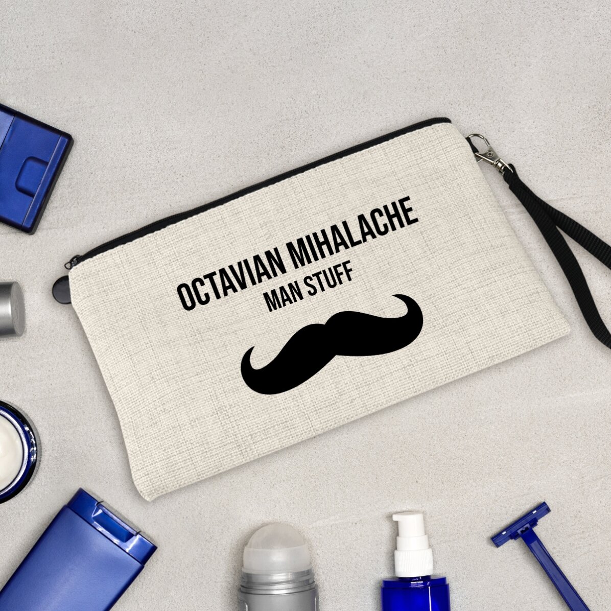 Personalisiertes Accessoire-Set für Herren mit Text – Moustache