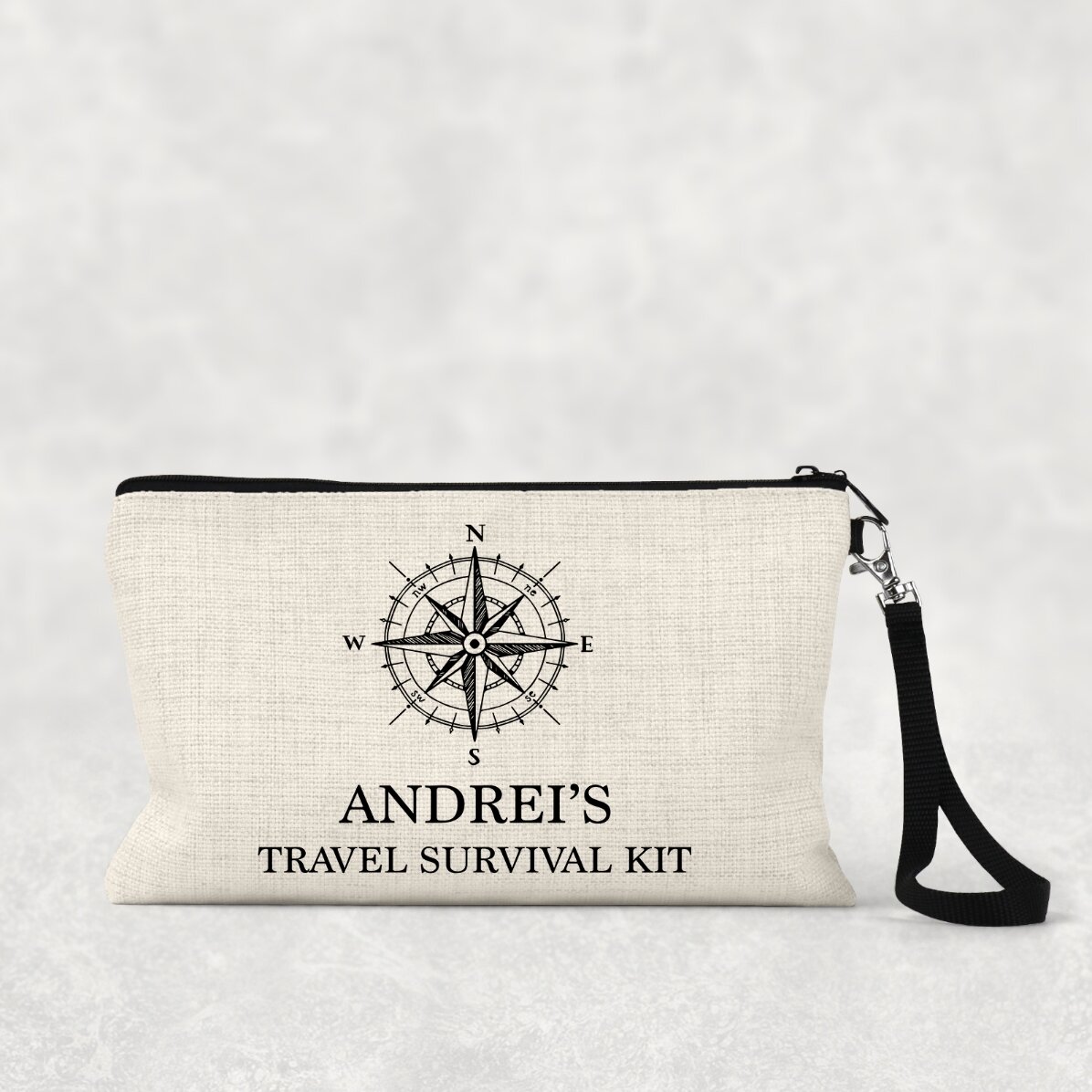 Personalisiertes Accessoire-Set für Herren mit Text – Reise-Überlebensset