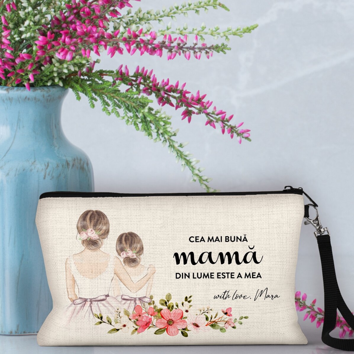 Individuell gestaltetes Make-up-Set mit Schriftzug – Mama