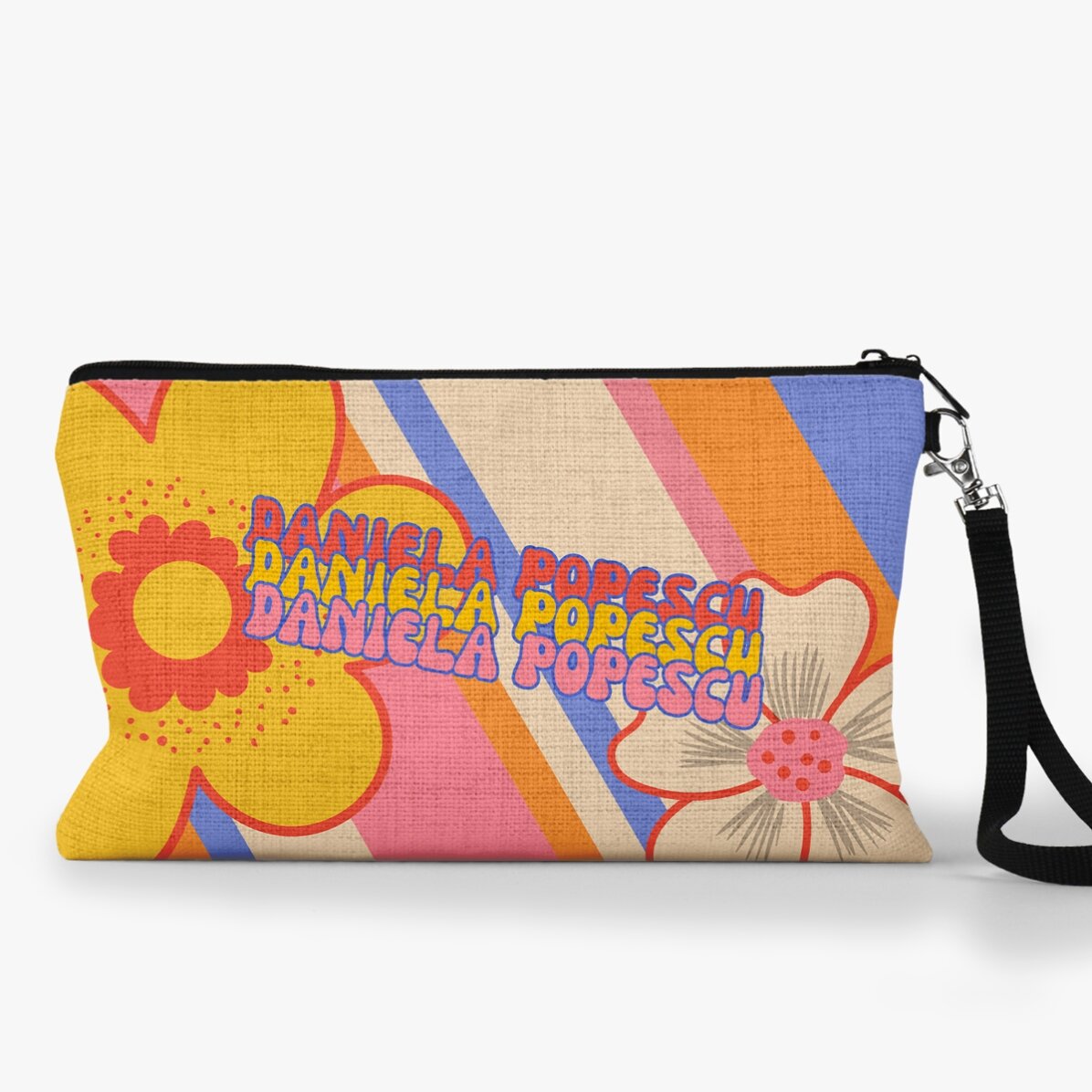 Personalisiertes Kinder-Set mit Text – Retro Flowers