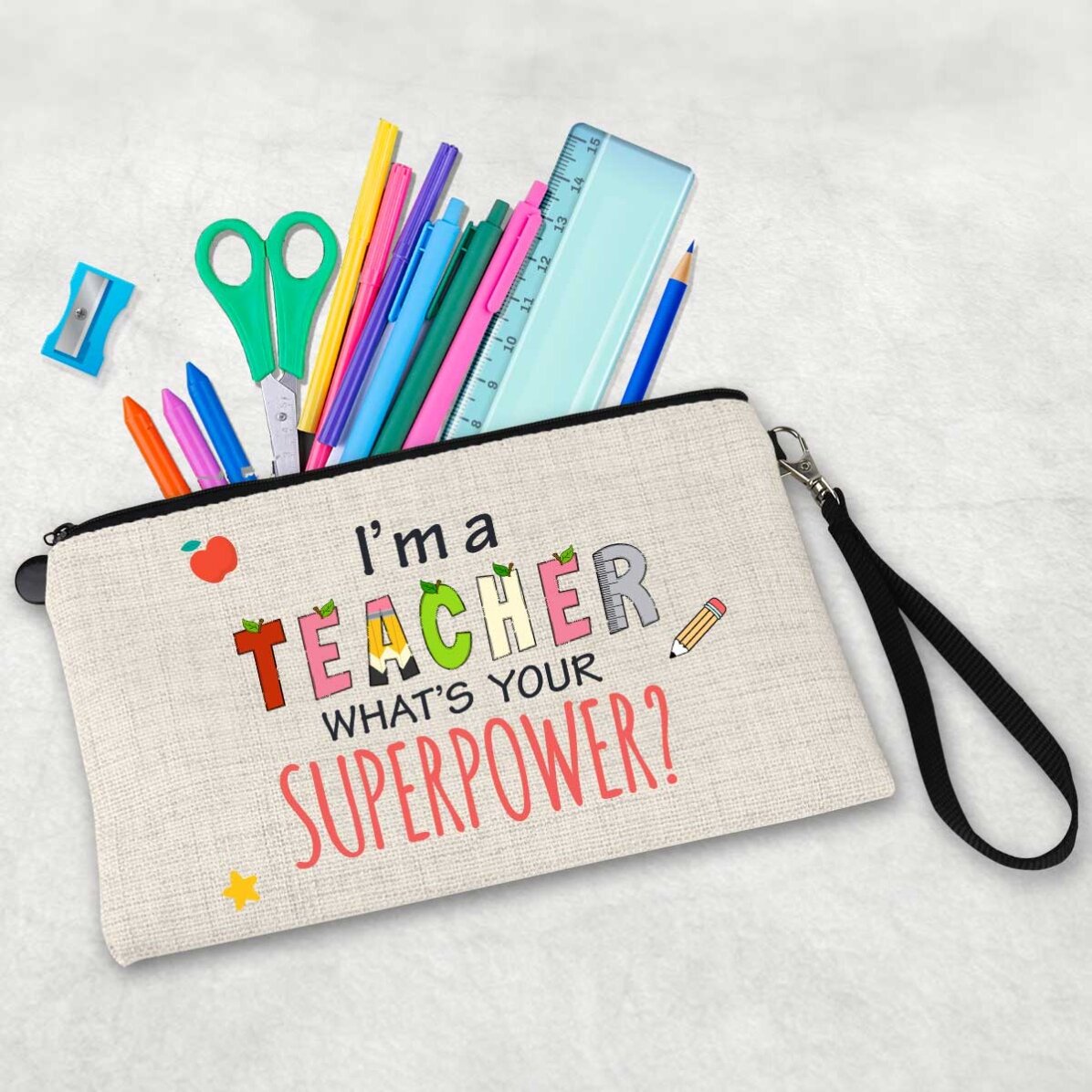 Personalisiertes Lehrer-Set mit Text – Superpower