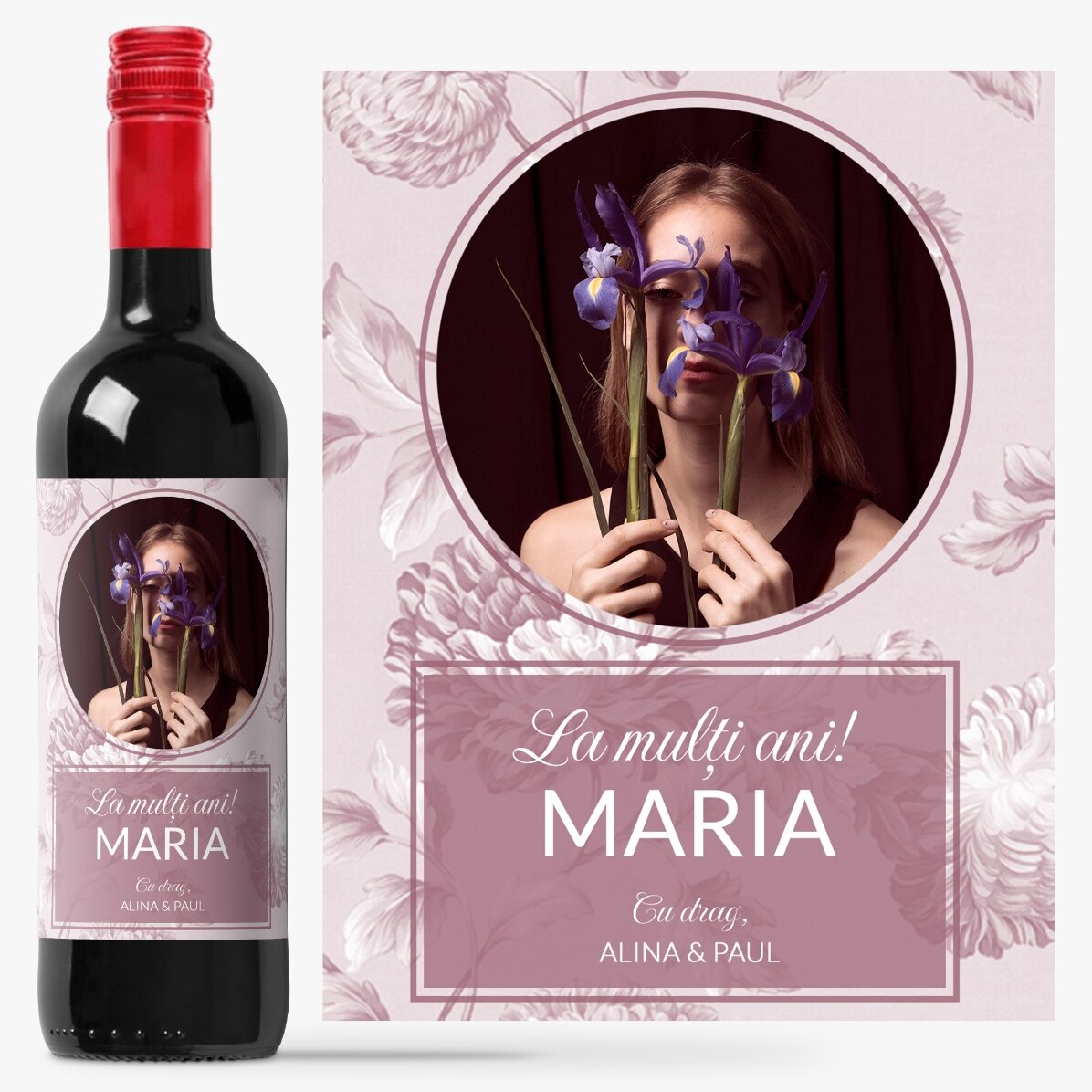 Personalisierter Wein mit Foto und Botschaft – Namenstag