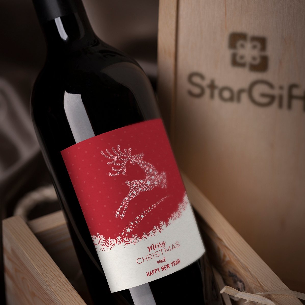 Personalised wine with text - Reni model