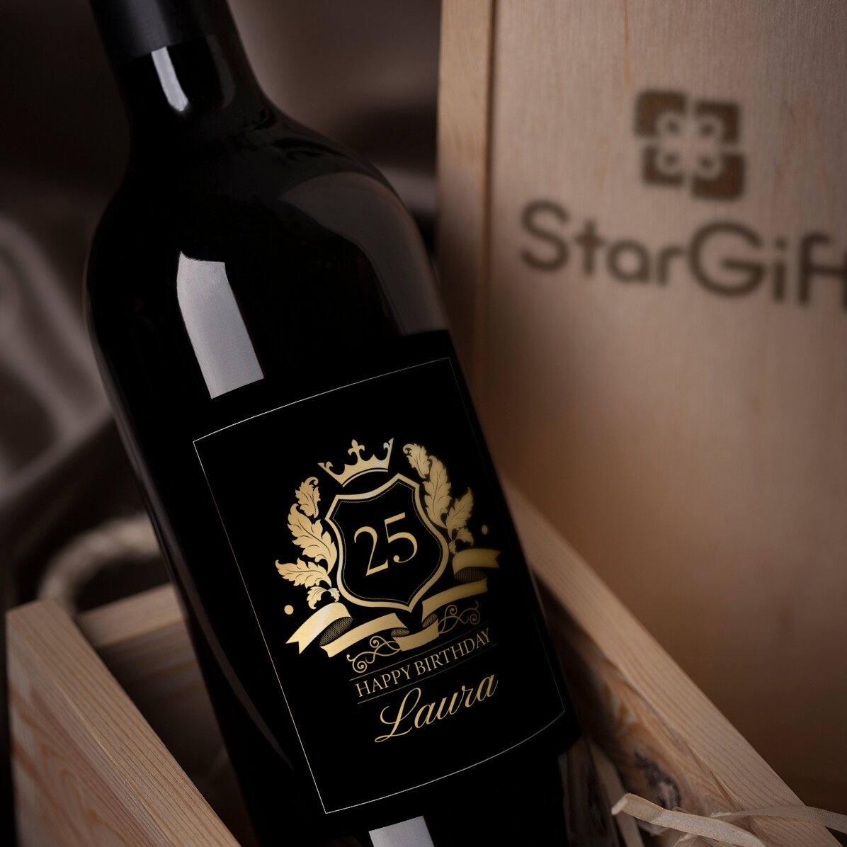 Wein mit individueller Beschriftung – Royalty
