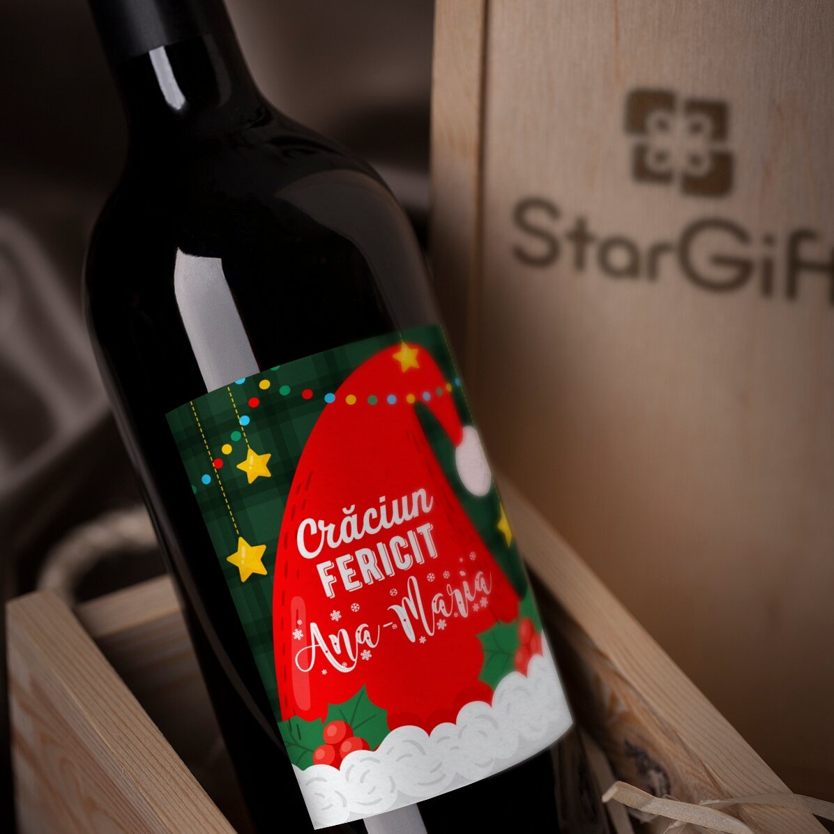 Wein mit individueller Beschriftung – Weihnachtsmann