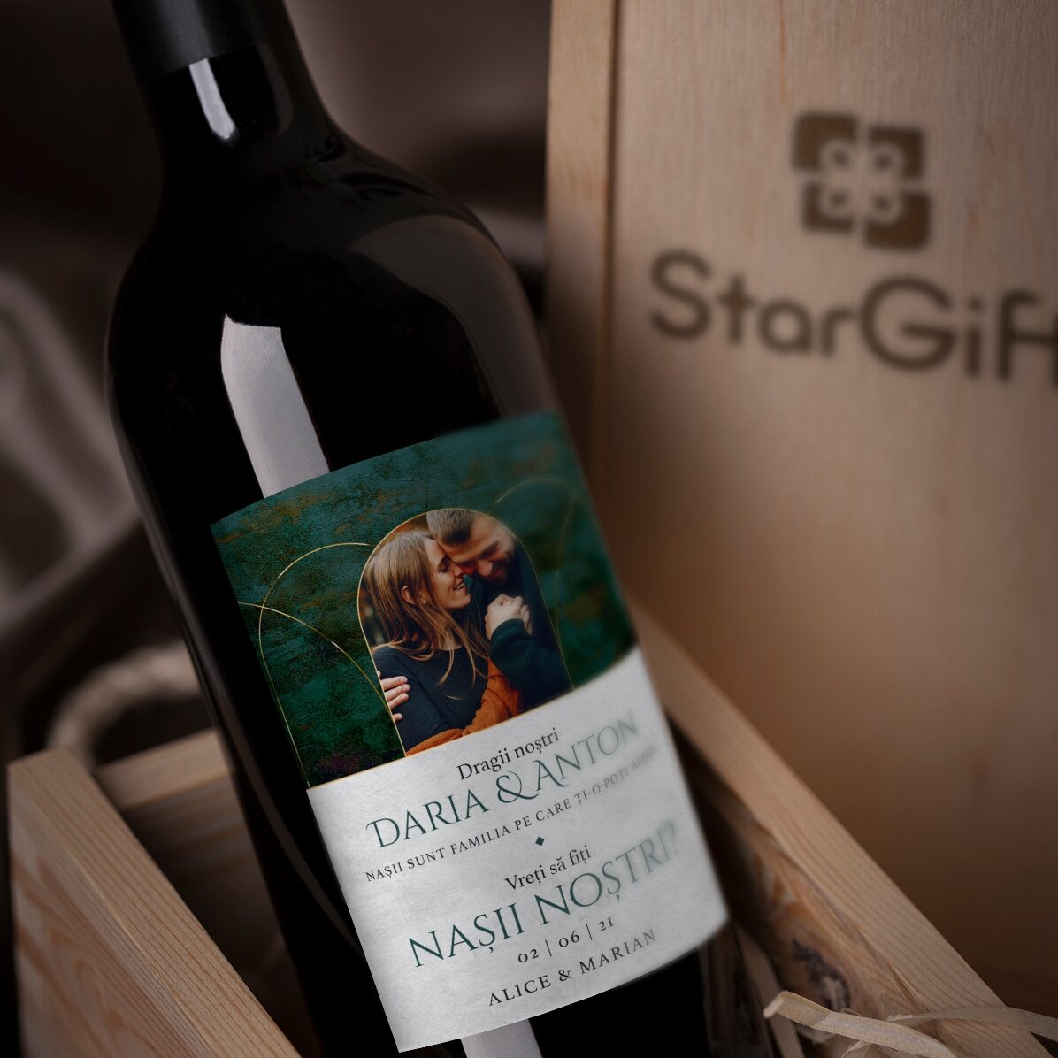 Personalisierter Wein mit Text und 1 Foto – Möchtet ihr unsere Paten sein?
