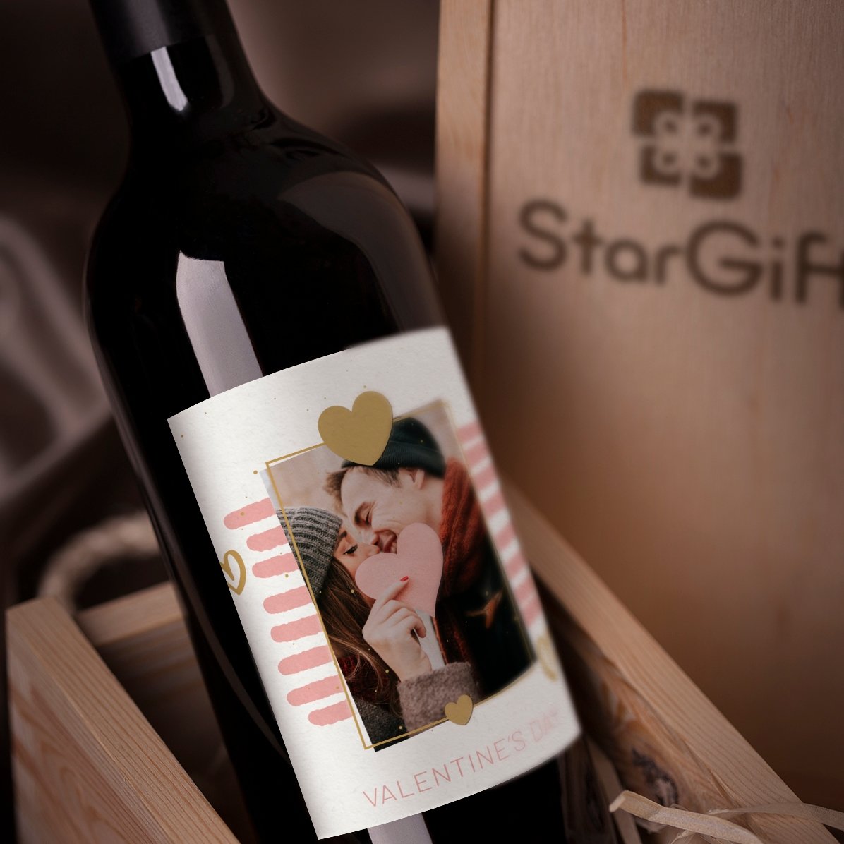 Personalisierter Wein mit Text und Foto – Together