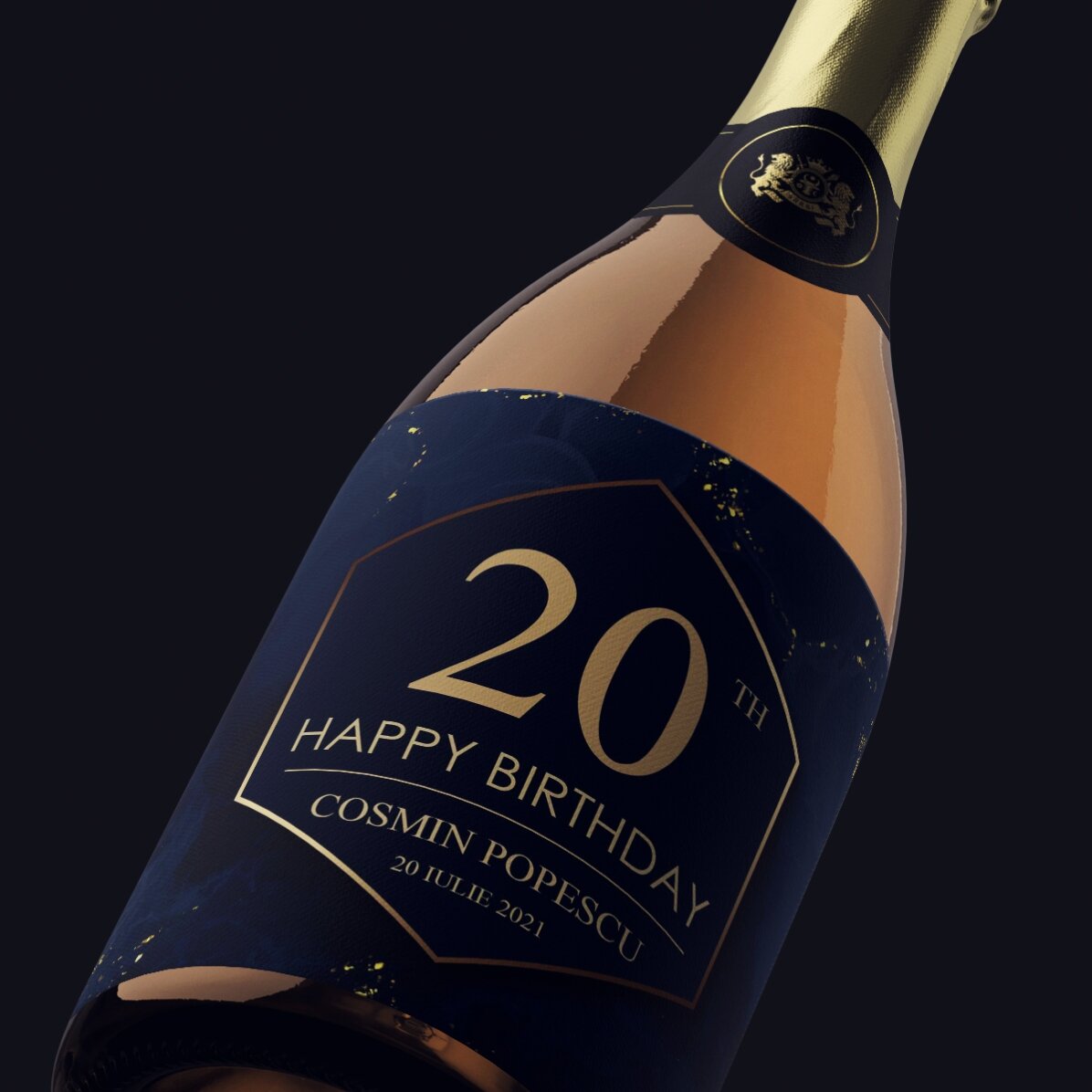 Personalisierter Sekt mit Aufdruck – Cheers to your birthday