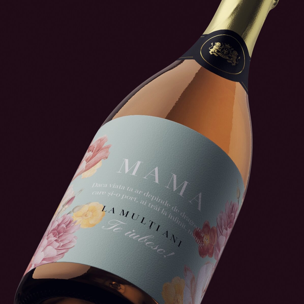 Personalisierter Sekt mit Aufdruck – „Liebe Mama“